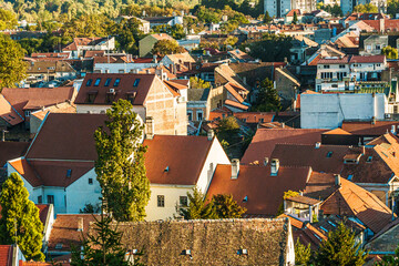 Danube river in the Belgrade city, Serbia from Gardos Tower