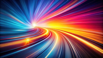 Obraz premium Futuristic Long Exposure Cover Design Templates