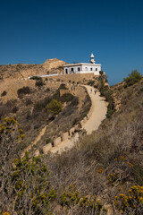 View of the lighthouse and the road to it