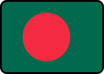 Bangladesh Flag Rounded Rectangle Icon