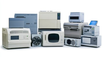 A Collection of Vintage Office and Laboratory Equipment