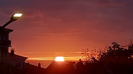Sky, clouds, orange, yellow, blue, nature, outdoor, outside, island, beach, coastline, coast, landscape, rock, mountain, cliff, relax, peace, paradise, madeira island, island, tree