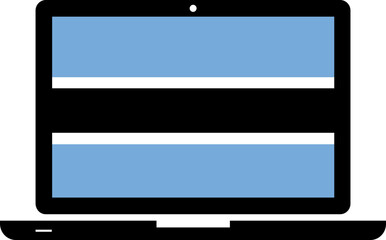Botswana Flag in Laptop