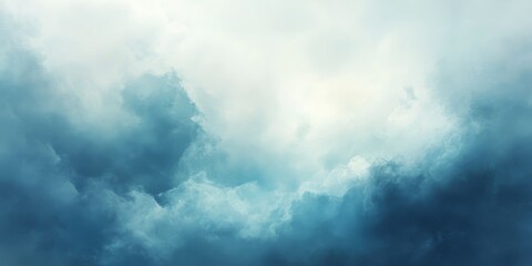 Obraz premium Defocused abstract background showcasing a cloudy sky, featuring soft shapes and shades that create a mesmerizing atmospheric effect, ideal for artistic and serene imagery related to cloudy sky.