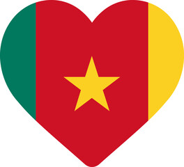 Heart Icon on Cameroon Flag