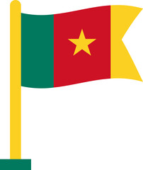 Cameroon Flag Crisp Flown