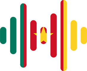 Cameroon flag on Audio Wave icon