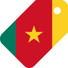 Cameroon Flag on Price Tag