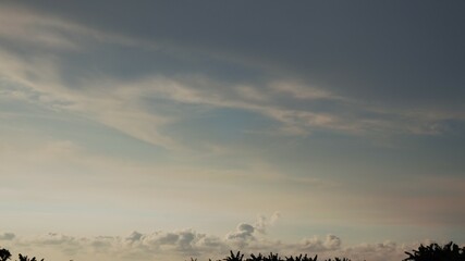 photo of sky view in the afternoon, looks beautiful with cool shaped clouds