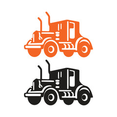 Tracktor vector illustration silhouette