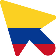 Colombia Flag On Curser