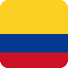 Fototapeta premium Colombia Flag Square Icon