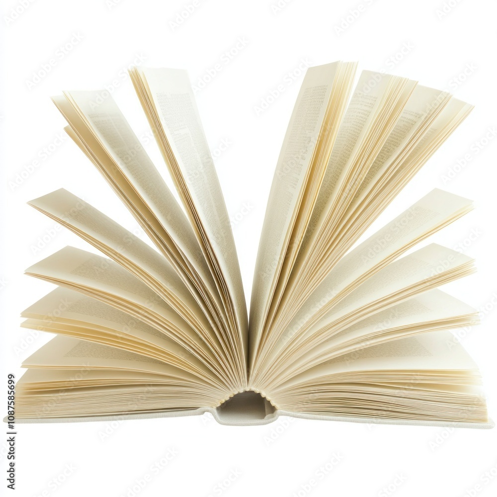 Poster an open book displaying its pages, symbolizing knowledge and reading.