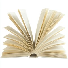 An open book displaying its pages, symbolizing knowledge and reading.