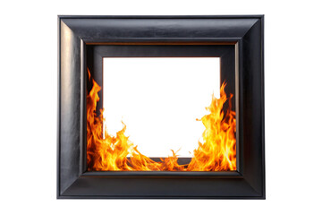 frame with fire
