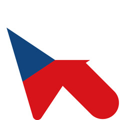 Czechia Flag On Curser