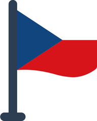 Czechia Flag Rounded