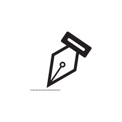 Pen tool icon white background 