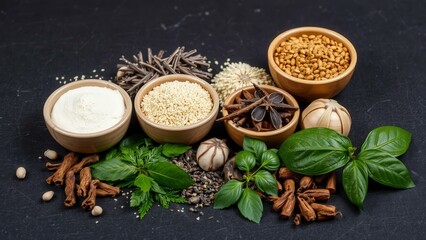 Vibrant Spices and Herbs Collection for Culinary Masterpieces - Perfect for Cooking, Baking, and Seasoning