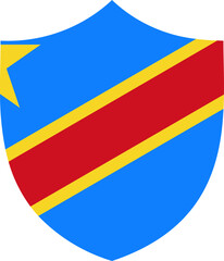 Shield Icon of Democratic Republic Of The Congo Flag