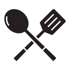 Chefs spoon and spatula icon.