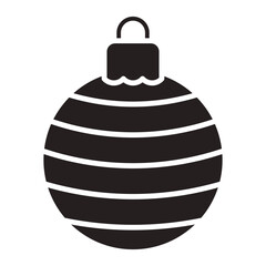 Striped Christmas Ornament icon.