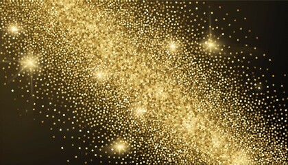 light golden square glitter confetti background  illustration
