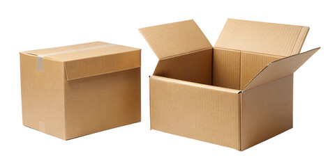 cardboard box isolated on white