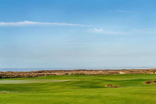 Golf course next to the ocean 