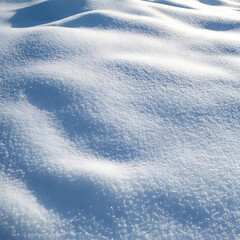 Obraz premium Snow texture on a sunny winter day top view