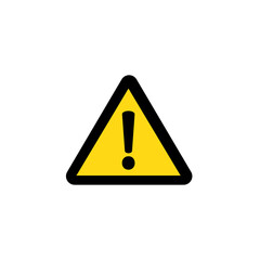 Yellow Triangle with Exclamation Mark. Dangerous  Warning Sign Icon