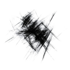 Fototapeta premium chaotic black scribble artwork isolated on transparent background