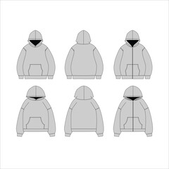 illustration of a set of clothes. hoodies