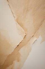 watercolor beige texture of yellowed old vintage paper torn