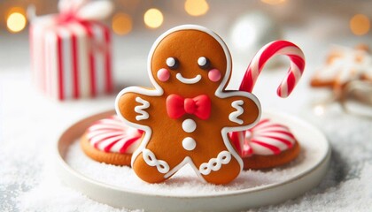 Obraz premium lustiger Lebkuchenmann