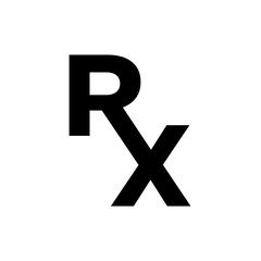 RX icon signage trendy design template.