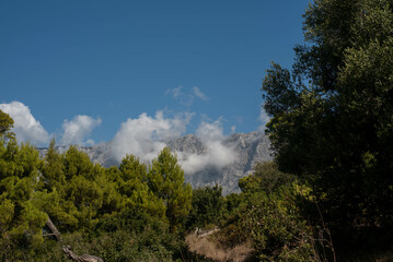Majestic view of mountains surrounding the Makarska region, Croatia, with stunning natural landscapes