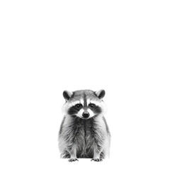 Fototapeta premium Playful Raccoon in Lively Pose