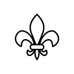 Fleur de lis icon signage trendy design template. © Muhammad