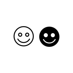 Fototapeta premium Smile face icon trendy design template.