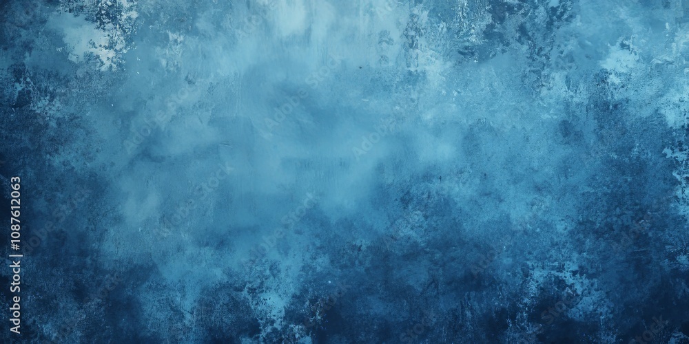 Poster blue background featuring an old paper texture, creating a unique visual appeal with a blend of blue