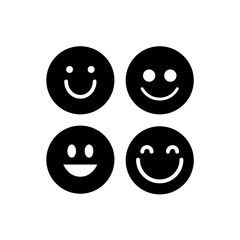 Smile face icon trendy design template.
