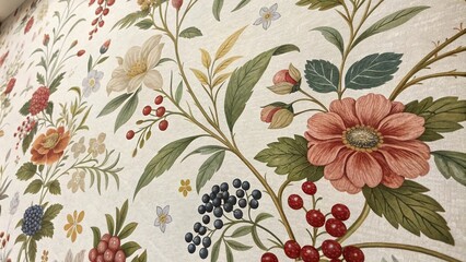 relief wallpaper that depicts a variety of patterns, thus all the way.