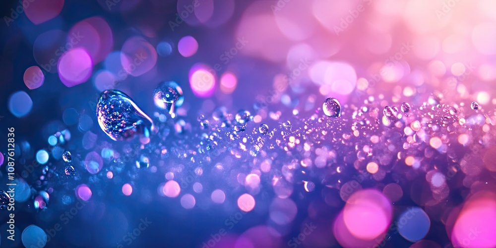 Poster abstract background featuring delicate water drops, creating a captivating visual effect. the enchan