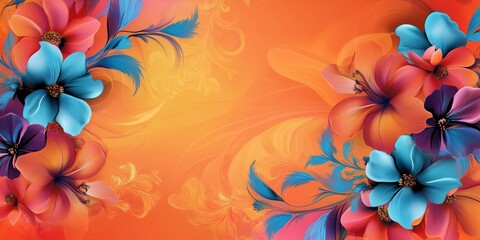 Floral Border Design for a Vibrant Banner Explore the elegance and creativity of this Floral Border Design that enhances visual appeal and captivates attention in any banner presentation.