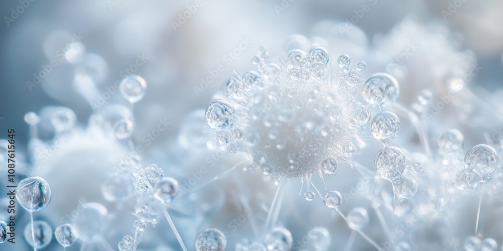 Poster enchanting and beautiful background featuring delicate foam drops. this high quality photo captures 