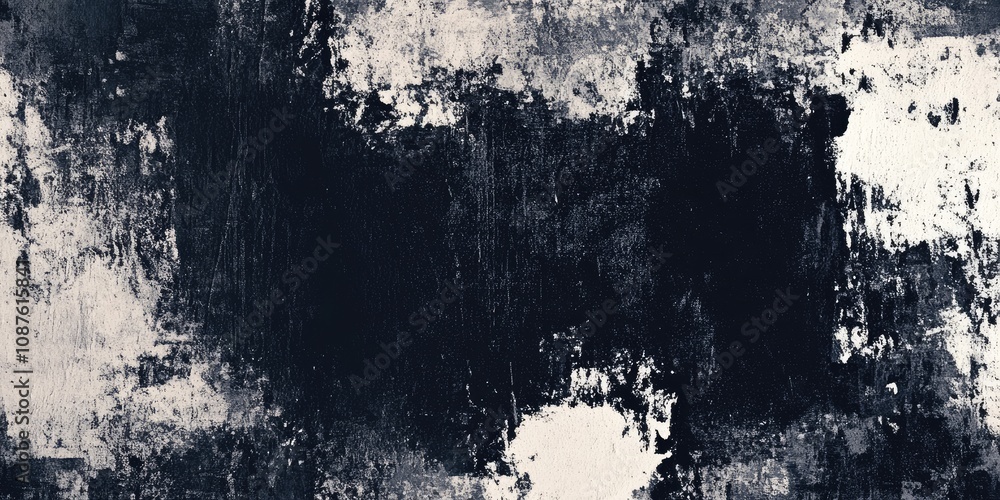 Poster dark grunge background featuring black and white texture elements perfect for printing on fabric and