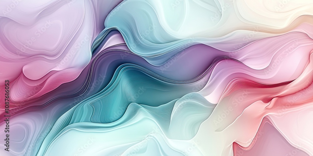 Poster stylish and elegant abstract background featuring fluid shapes and calming colors, perfect for enhan