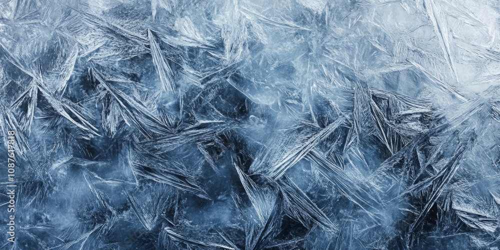 Aufkleber ice surface texture creates a captivating winter background, showcasing the unique patterns and feat