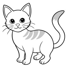 Fototapeta premium Light and Cheerful Kitten Illustration for Various Designs